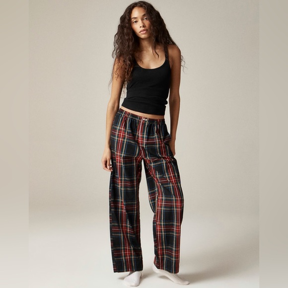 J. Crew Other - J.Crew Tartan Plaid Cotton Pajama Pants Womens XS Lounge Sleepwear Cozy Soft